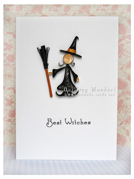 Quilled Halloween Witch Happy Halloween Card
